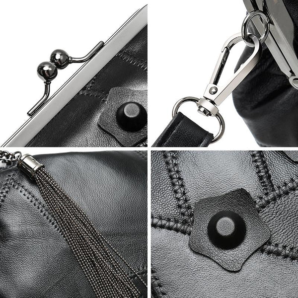 Black Leather PU Women Bag