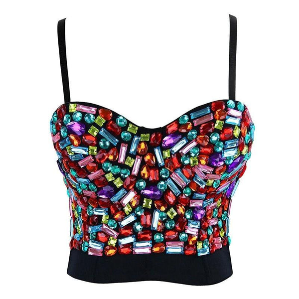 Women Colorful Stone Bra Tops